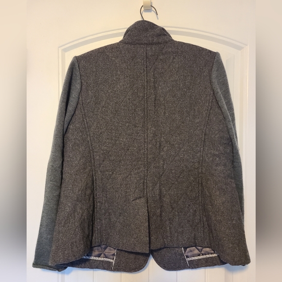 Talbots Wool Grey Blend Blazer size 12p - Picture 3 of 6